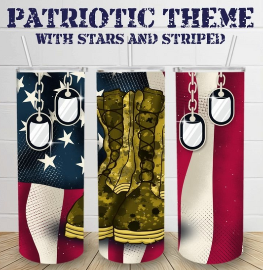 Patriotic Spirit Stainless Steel Tumbler for On-the-Go Hydration