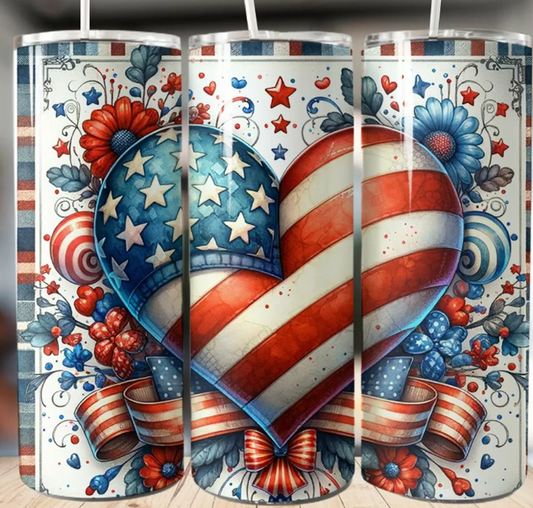 Celebrate Independence Day with the American Spirit 20oz Skinny Tumbler